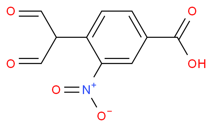 4-(1,3-dioxopropan-2-yl)-3-nitrobenzoic acid_分子结构_CAS_205985-96-2