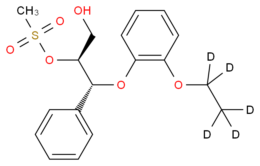 (2RS,3RS)-3-(2-Ethoxy-d5-phenoxy)-2-mesyloxy-3-phenyl-1-propanol_分子结构_CAS_1189680-85-0)