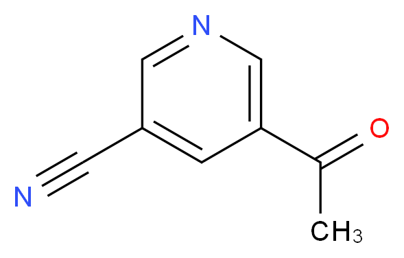 3-PYRIDINECARBONITRILE, 5-ACETYL-_分子结构_CAS_135450-74-7)