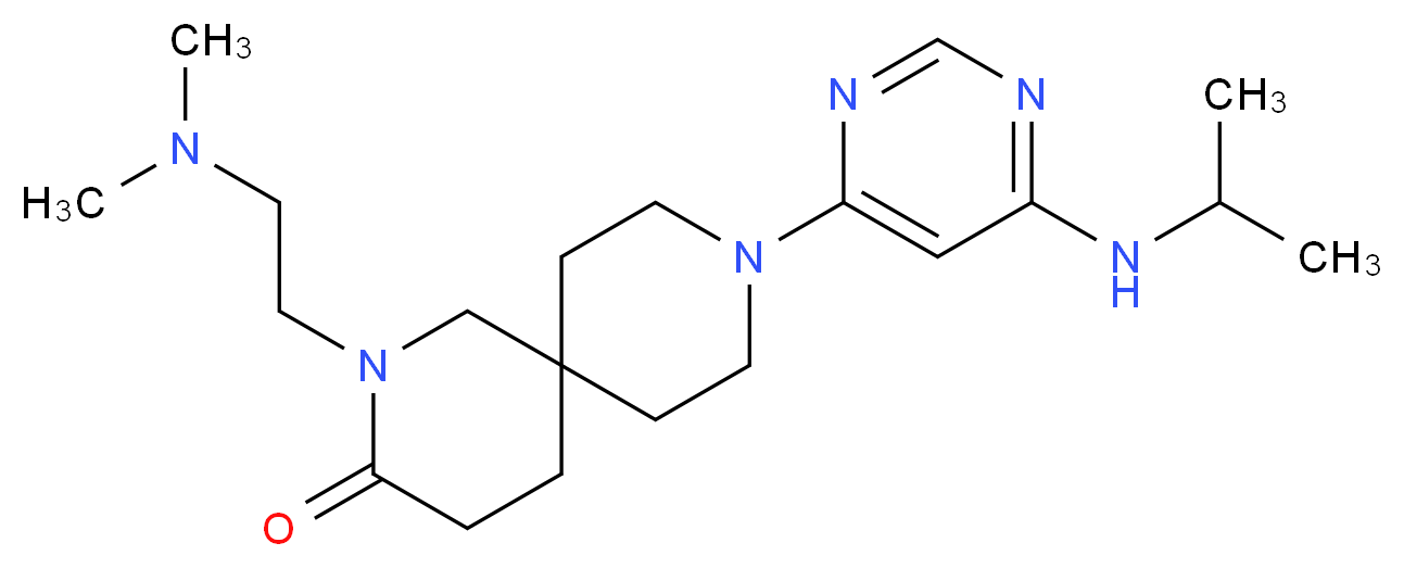 2-[2-(dimethylamino)ethyl]-9-[6-(isopropylamino)pyrimidin-4-yl]-2,9-diazaspiro[5.5]undecan-3-one_分子结构_CAS_)