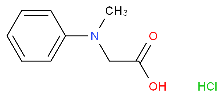 2-[methyl(phenyl)amino]acetic acid hydrochloride_分子结构_CAS_)