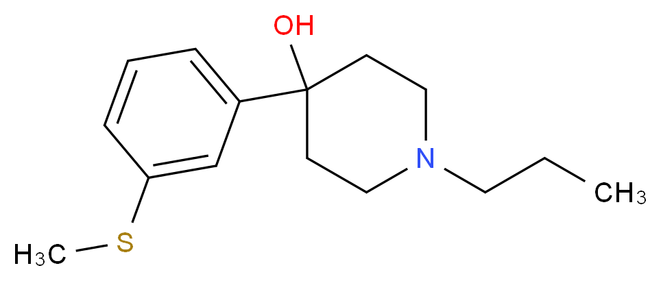 4-[3-(methylsulfanyl)phenyl]-1-propylpiperidin-4-ol_分子结构_CAS_882737-40-8