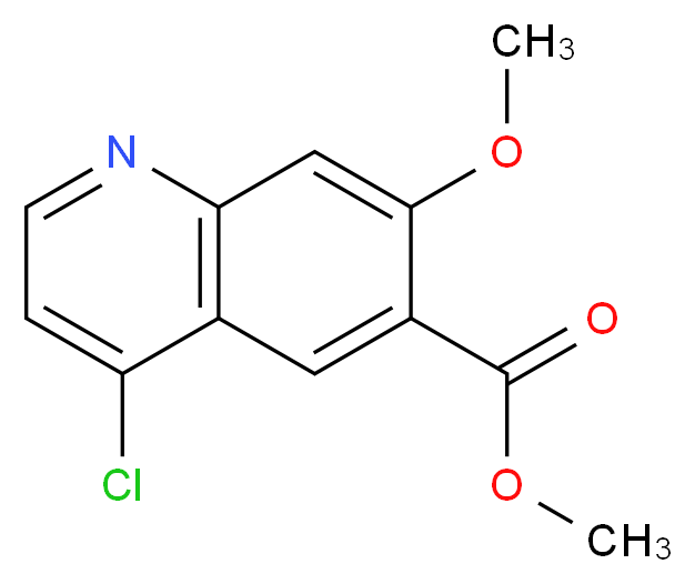 6-Quinolinecarboxylic acid, 4-chloro-7-methoxy-, methyl ester_分子结构_CAS_205448-66-4)