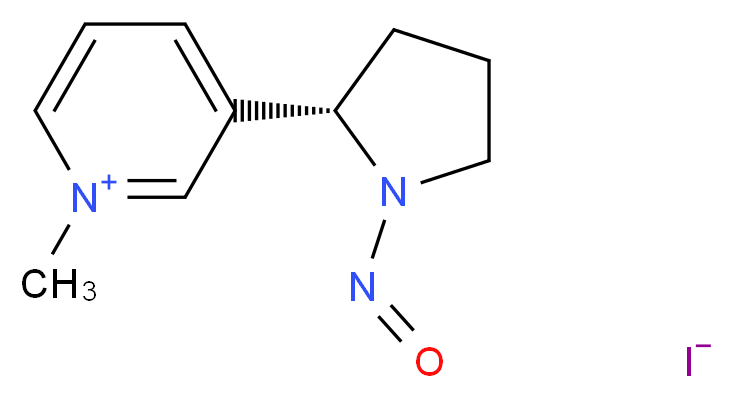 1-methyl-3-[(2S)-1-nitrosopyrrolidin-2-yl]pyridin-1-ium iodide_分子结构_CAS_53844-48-7
