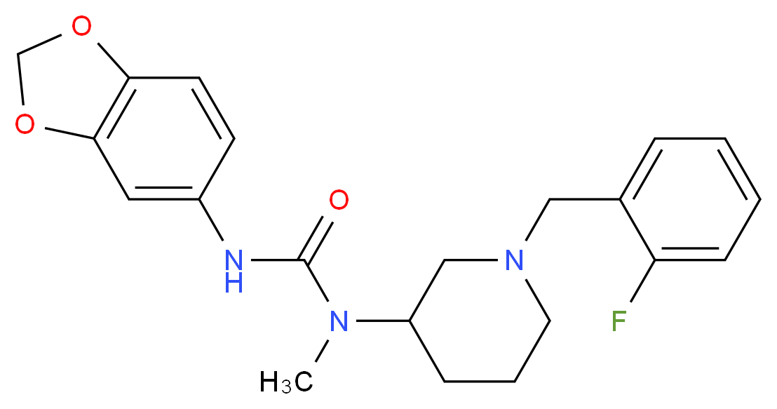 N'-1,3-benzodioxol-5-yl-N-[1-(2-fluorobenzyl)-3-piperidinyl]-N-methylurea_分子结构_CAS_)