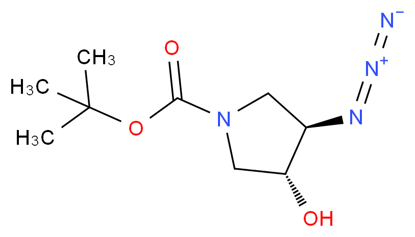 TRANS-3-AZIDO-1-BOC-4-HYDROXYPYRROLIDINE_分子结构_CAS_143700-05-4)