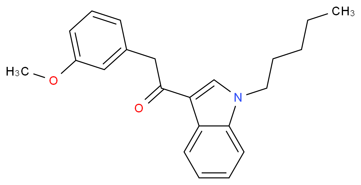 2-(3-methoxyphenyl)-1-(1-pentyl-1H-indol-3-yl)ethan-1-one_分子结构_CAS_864445-45-4