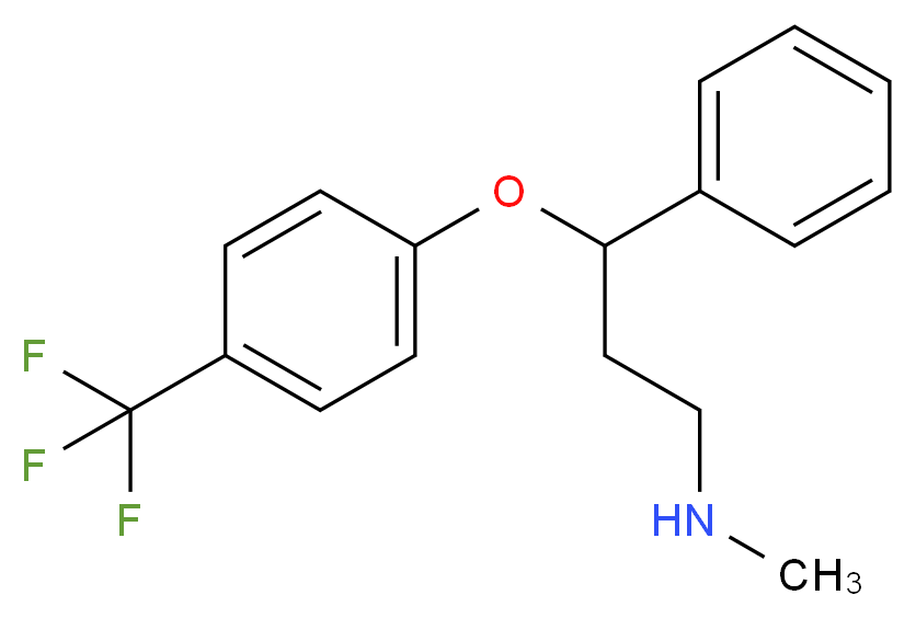 methyl({3-phenyl-3-[4-(trifluoromethyl)phenoxy]propyl})amine_分子结构_CAS_54910-89-3