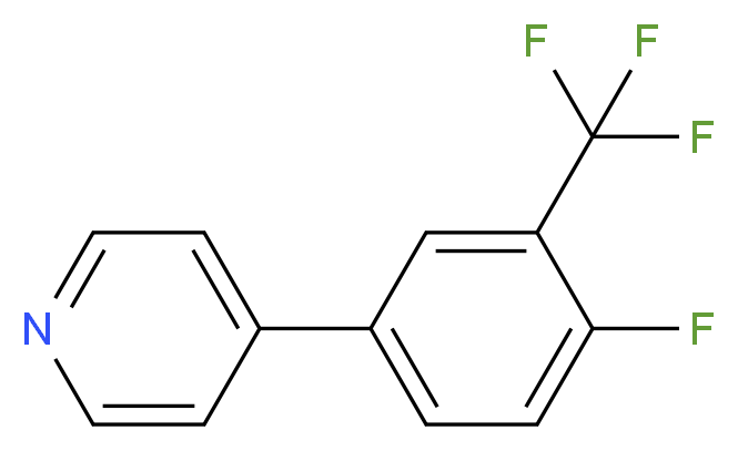 4-[4-fluoro-3-(trifluoromethyl)phenyl]pyridine_分子结构_CAS_388118-59-0