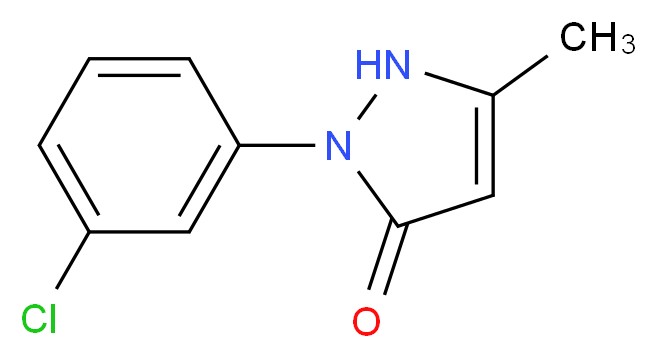 2-(3-chlorophenyl)-5-methyl-2,3-dihydro-1H-pyrazol-3-one_分子结构_CAS_)