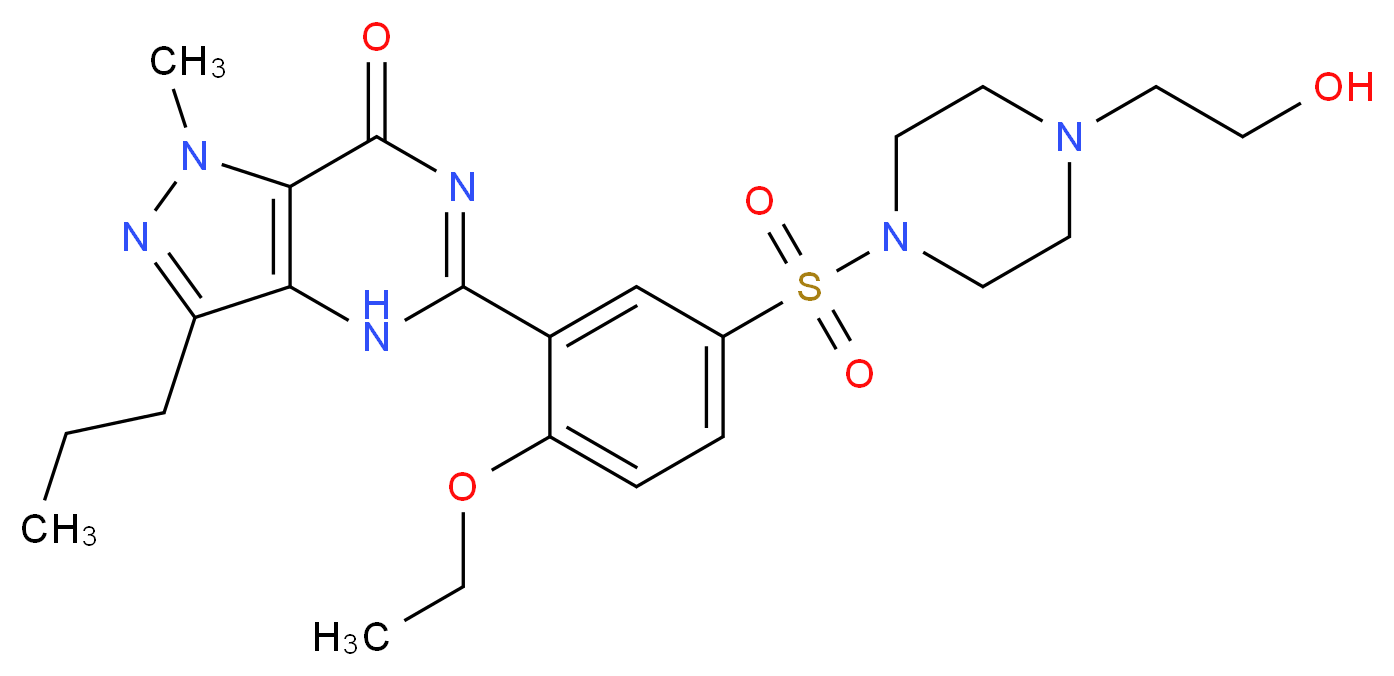 Hydroxyhomo Sildenafil_分子结构_CAS_139755-85-4)