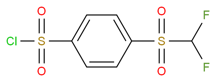 4-[(difluoromethyl)sulfonyl]benzenesulfonyl chloride_分子结构_CAS_923204-51-7)