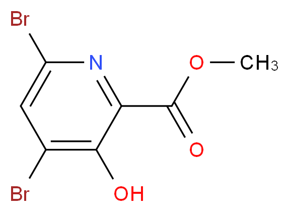 methyl 4,6-dibromo-3-hydroxypyridine-2-carboxylate_分子结构_CAS_321596-55-8