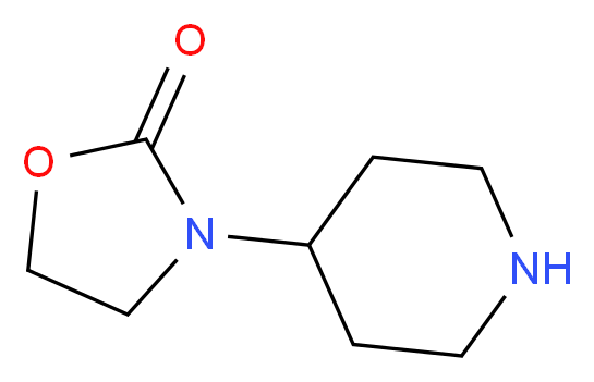 3-(piperidin-4-yl)-1,3-oxazolidin-2-one_分子结构_CAS_164518-96-1