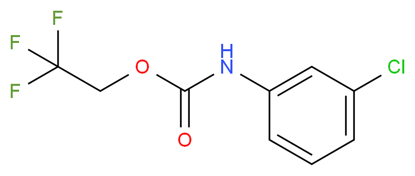 2,2,2-trifluoroethyl N-(3-chlorophenyl)carbamate_分子结构_CAS_2366-82-7