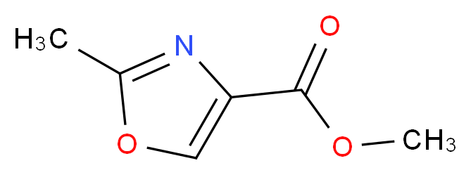 2-Methyl-oxazole-4-carboxylic acid methyl ester_分子结构_CAS_85806-67-3)