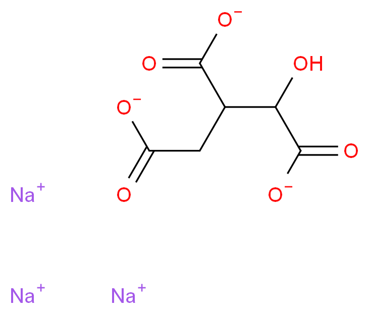 trisodium 1-hydroxypropane-1,2,3-tricarboxylate_分子结构_CAS_1637-73-6