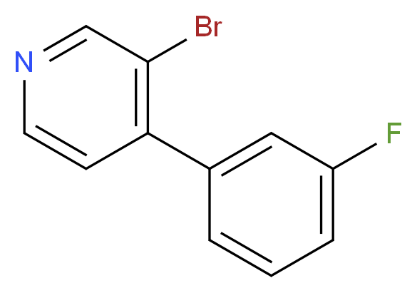 3-Bromo-4-(3'-fluorophenyl)pyridine_分子结构_CAS_)