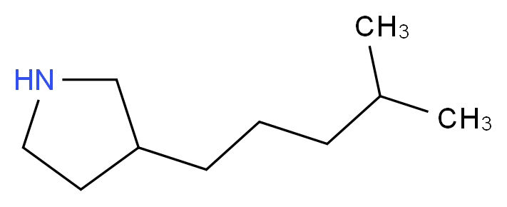 3-(4-Methylpentyl)pyrrolidine_分子结构_CAS_)