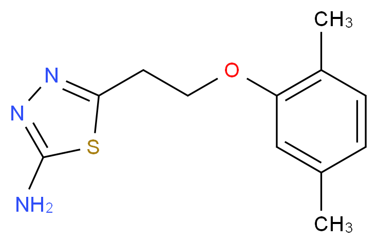 5-[2-(2,5-dimethylphenoxy)ethyl]-1,3,4-thiadiazol-2-amine_分子结构_CAS_915921-54-9