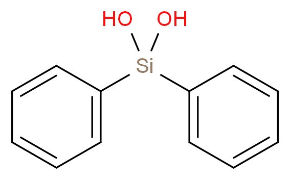 二苯基硅烷二醇_分子结构_CAS_947-42-2)