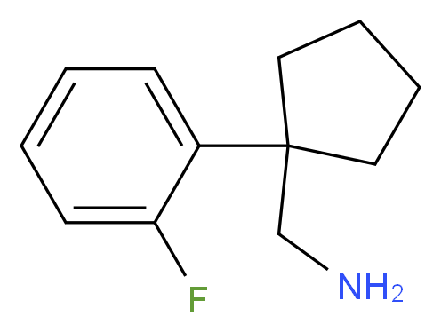 C-[1-(2-Fluoro-phenyl)-cyclopentyl]-methylamine_分子结构_CAS_)