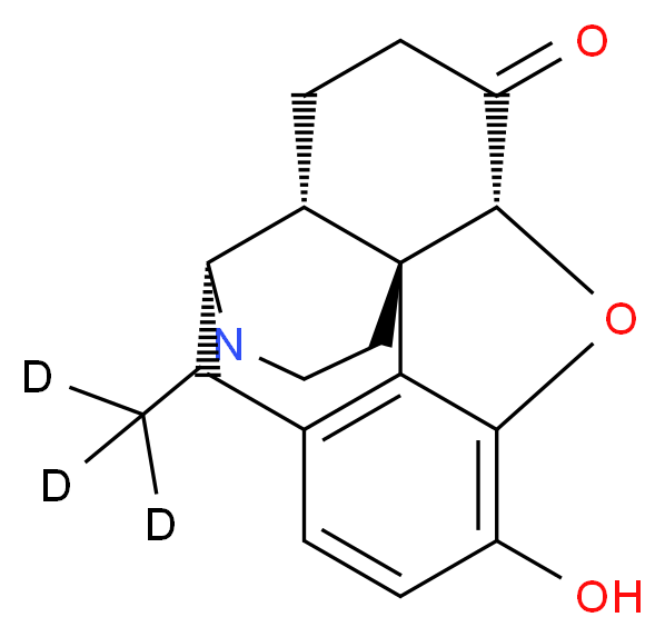 氢吗啡酮-d3 溶液_分子结构_CAS_136765-37-2)