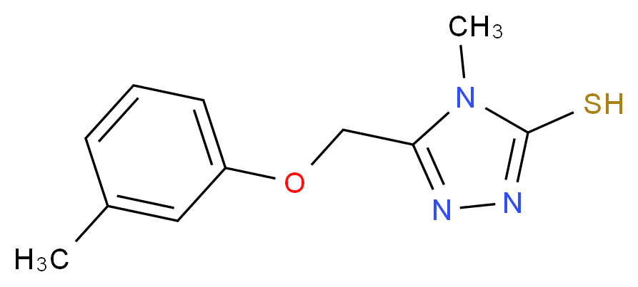 4-Methyl-5-[(3-methylphenoxy)methyl]-4H-1,2,4-triazole-3-thiol_分子结构_CAS_667437-40-3)