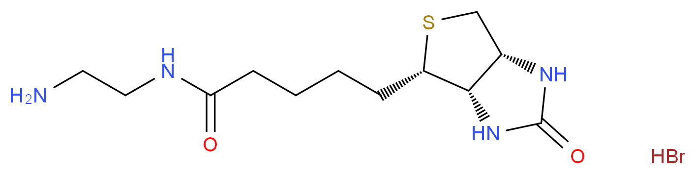 5-[(3aS,4S,6aR)-2-oxo-hexahydro-1H-thieno[3,4-d]imidazolidin-4-yl]-N-(2-aminoethyl)pentanamide hydrobromide_分子结构_CAS_216299-38-6