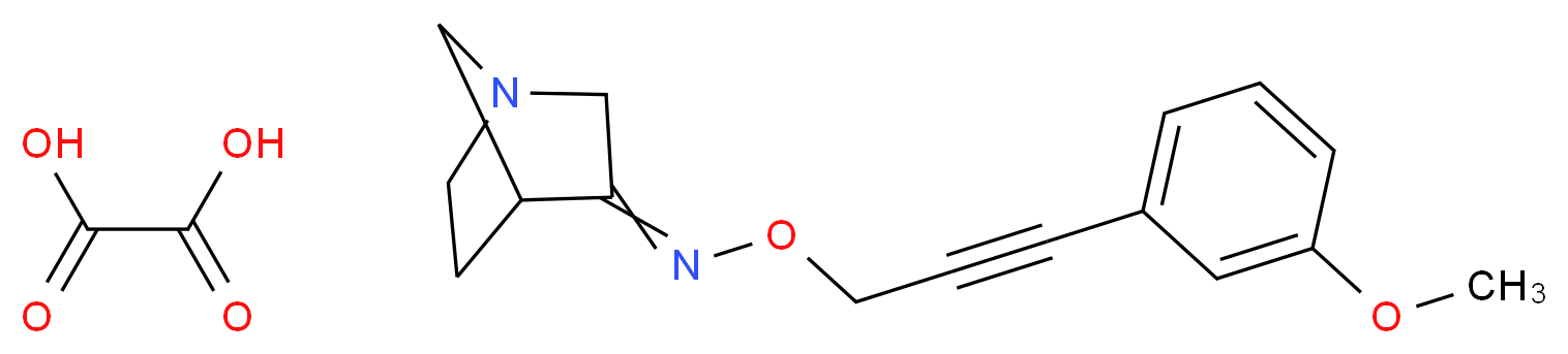 N-{[3-(3-methoxyphenyl)prop-2-yn-1-yl]oxy}-1-azabicyclo[2.2.1]heptan-3-imine; oxalic acid_分子结构_CAS_161774-09-0