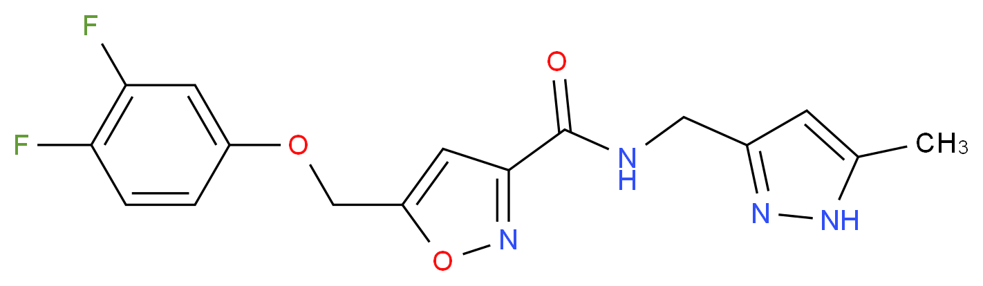 5-[(3,4-difluorophenoxy)methyl]-N-[(5-methyl-1H-pyrazol-3-yl)methyl]isoxazole-3-carboxamide_分子结构_CAS_)