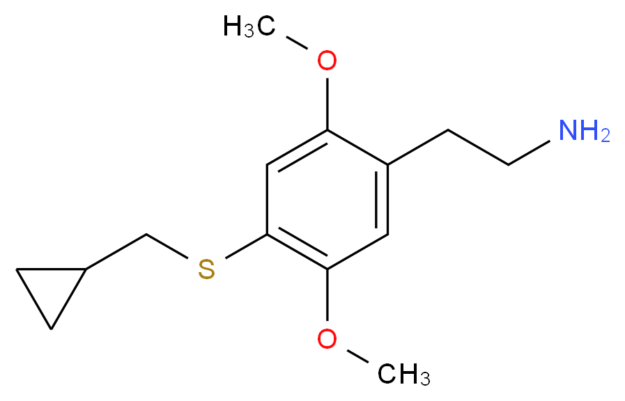 2-{4-[(cyclopropylmethyl)sulfanyl]-2,5-dimethoxyphenyl}ethan-1-amine_分子结构_CAS_207740-27-0