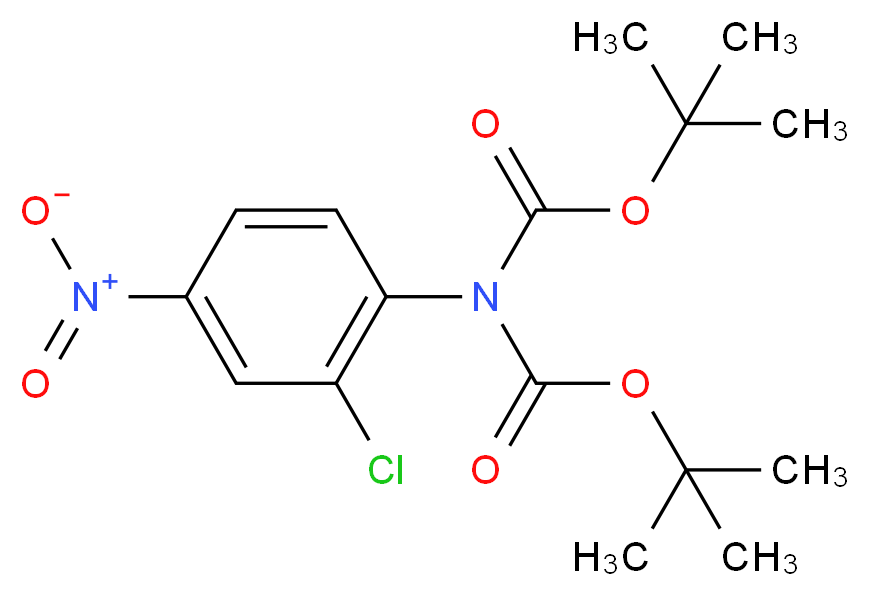 N,N-DIBOC-2-CHLORO-4-NITROANILINE_分子结构_CAS_252019-65-1)
