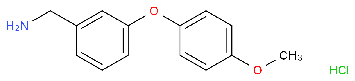 3-(4-Methoxyphenoxy)benzylamine hydrochloride_分子结构_CAS_154108-33-5)