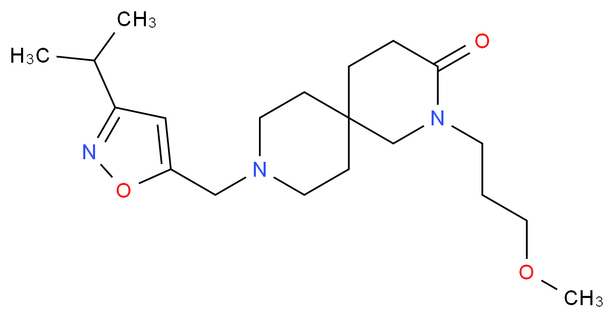 9-[(3-isopropylisoxazol-5-yl)methyl]-2-(3-methoxypropyl)-2,9-diazaspiro[5.5]undecan-3-one_分子结构_CAS_)