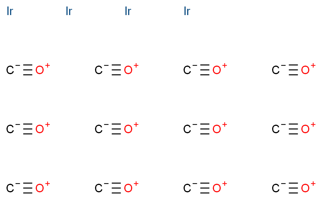 dodecakis(methanidylidyneoxidanium) tetrairidium_分子结构_CAS_11065-24-0