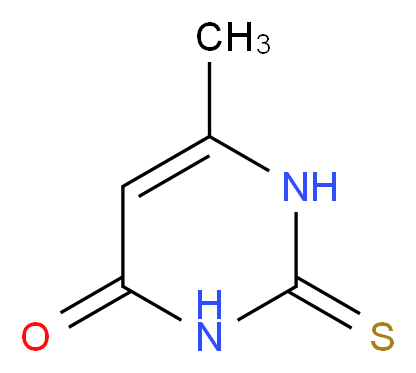6-methyl-2-sulfanylidene-1,2,3,4-tetrahydropyrimidin-4-one_分子结构_CAS_56-04-2