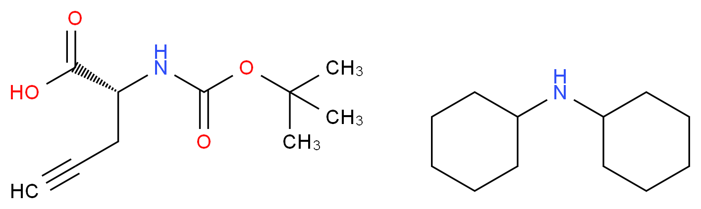 Boc-D-propargyl-Gly-OH 二环己基铵盐_分子结构_CAS_63039-47-4)