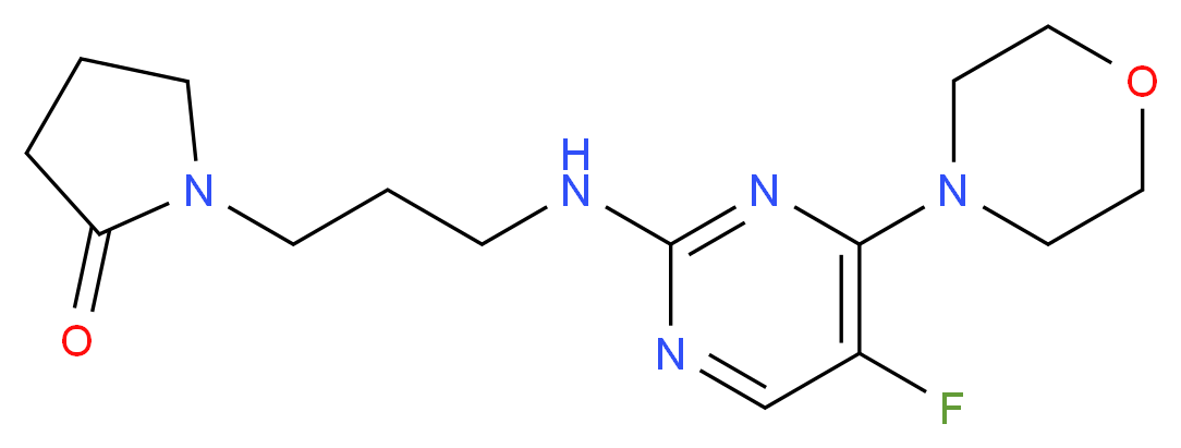 1-{3-[(5-fluoro-4-morpholin-4-ylpyrimidin-2-yl)amino]propyl}pyrrolidin-2-one_分子结构_CAS_)