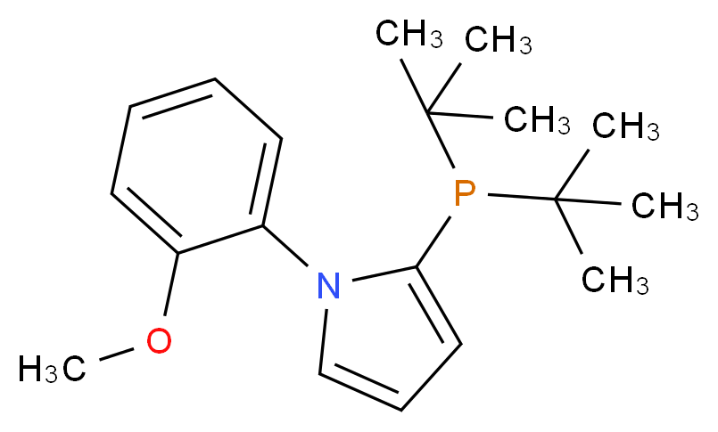 2-(di-tert-butylphosphanyl)-1-(2-methoxyphenyl)-1H-pyrrole_分子结构_CAS_1053658-91-5