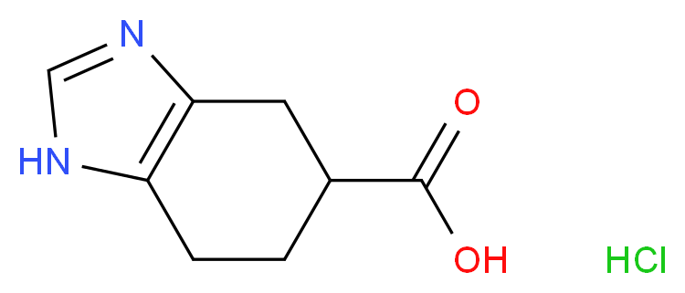 4,5,6,7-tetrahydro-1H-1,3-benzodiazole-5-carboxylic acid hydrochloride_分子结构_CAS_131020-57-0