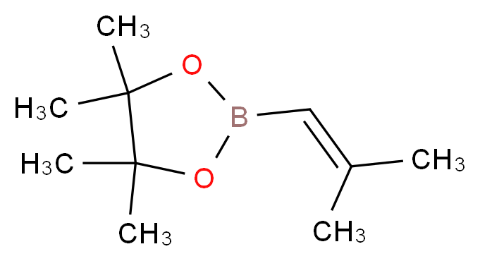 2-甲基-1-丙烯基硼酸频哪醇酯_分子结构_CAS_126689-00-7)