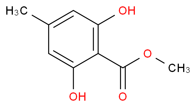 methyl 2,6-dihydroxy-4-methylbenzoate_分子结构_CAS_16846-10-9