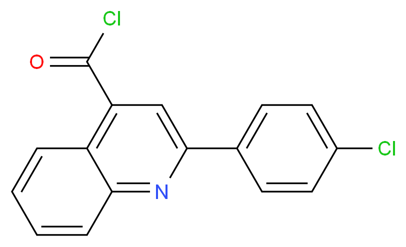 2-(4-Chlorophenyl)quinoline-4-carbonyl chloride_分子结构_CAS_)