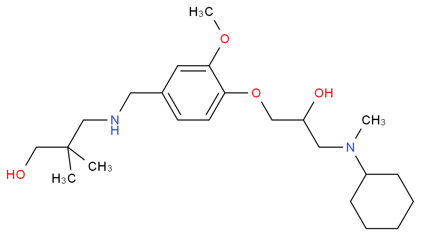 3-[(4-{3-[cyclohexyl(methyl)amino]-2-hydroxypropoxy}-3-methoxybenzyl)amino]-2,2-dimethyl-1-propanol_分子结构_CAS_)
