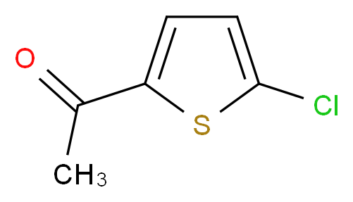 2-Acetyl-5-chlorothiophene_分子结构_CAS_6310/9/4)
