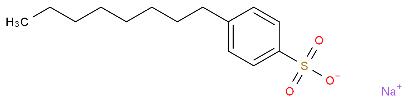 sodium 4-octylbenzene-1-sulfonate_分子结构_CAS_6149-03-7