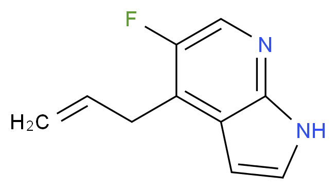 4-Allyl-5-fluoro-1H-pyrrolo[2,3-b]pyridine_分子结构_CAS_1228665-89-1)