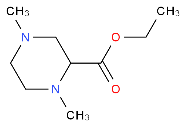 ethyl 1,4-dimethylpiperazine-2-carboxylate_分子结构_CAS_90729-01-4