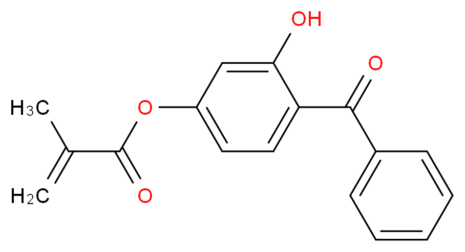 4-benzoyl-3-hydroxyphenyl 2-methylprop-2-enoate_分子结构_CAS_2035-72-5